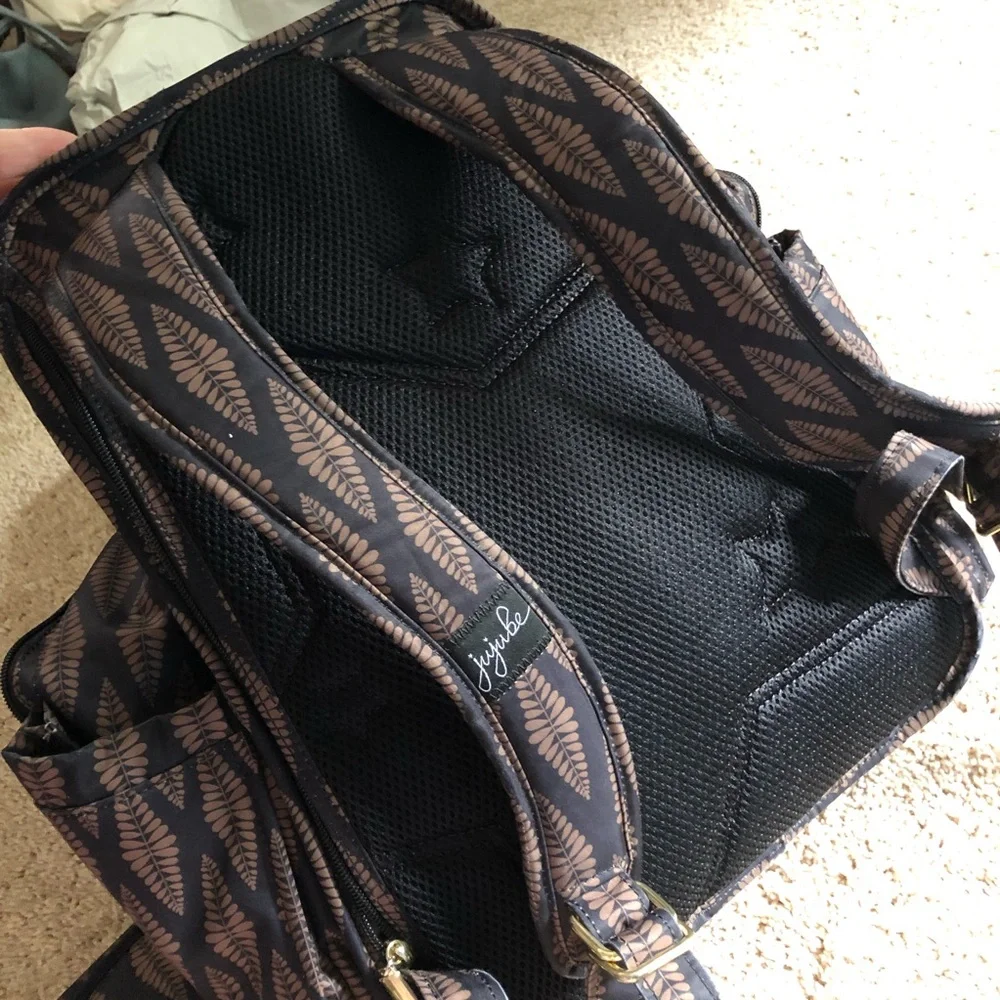 Patterned Black & Tan Women’s Backpack Bag